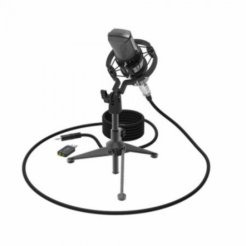 Микрофон Ritmix RDM-160 Black, конденсаторный, подставка