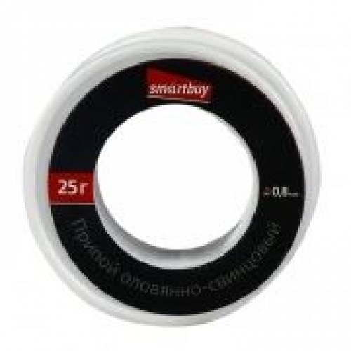 Припой ПОС-61 d=0.8 мм, 25 гр., на катушке, Smartbuy (SBT-SIW-25)