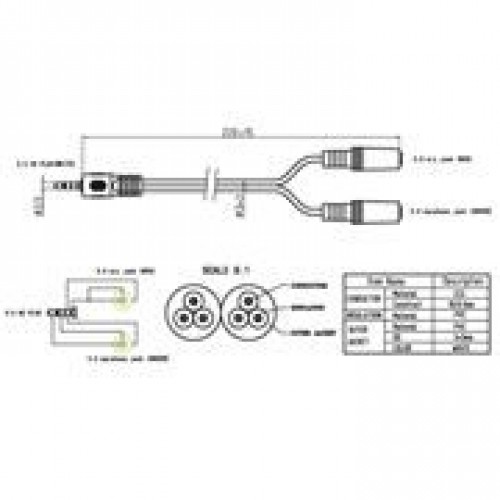 Адаптер аудио для гарнитуры 3.5 4pin plug -> 2x3.5 jack, 0.2 м, черный, Cablexpert (CCA-417)
