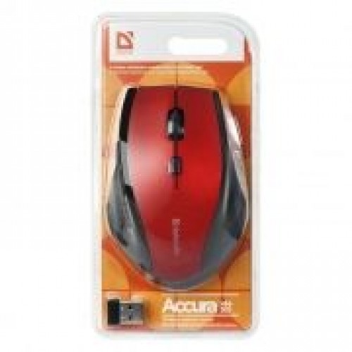 Мышь беспроводная Defender MM-365 Accura, красная (52367)