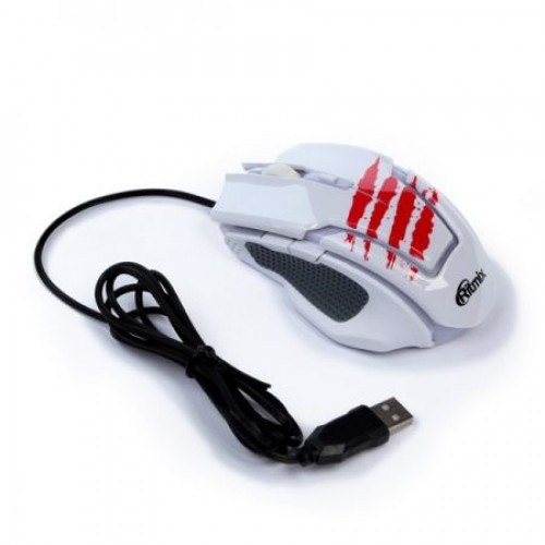 Мышь игровая Ritmix ROM-350 USB белая