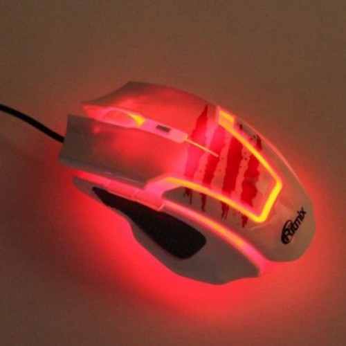 Мышь игровая Ritmix ROM-350 USB белая