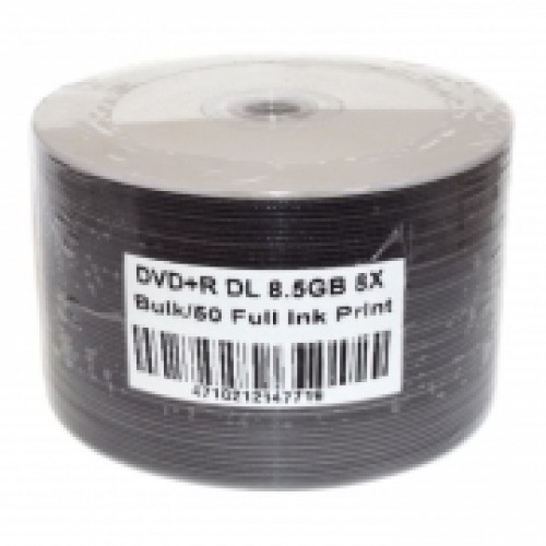 Диск DVD+R CMC 8,5 Gb 8x DL Full Ink Printable, Bulk 50шт