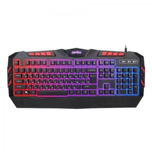 Клавиатура игровая Perfeo Legion PF-9220-GM Black с 3-х цветной подсветкой, USB (PF_5140)