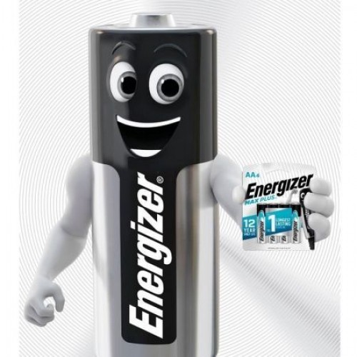 Батарейка AA Energizer MAX Plus LR6/4BL, 4шт, блистер