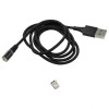 Кабель USB 2.0 Am=>Apple 8 pin Lightning, 1 м, магнит., черный, пакет, Smartbuy (iK-510mt-2)