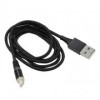 Кабель USB 2.0 Am=>Apple 8 pin Lightning, 1 м, магнит., черный, пакет, Smartbuy (iK-510mt-2)