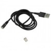 Кабель USB 2.0 Am=>Apple 8 pin Lightning, 1 м, магнит., черный, пакет, Smartbuy (iK-510mt-2)