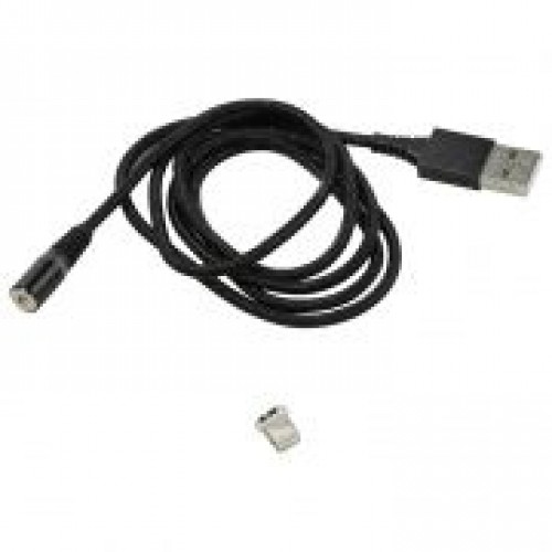 Кабель USB 2.0 Am=>Apple 8 pin Lightning, 1 м, магнит., черный, пакет, Smartbuy (iK-510mt-2)