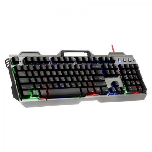 Клавиатура игровая Defender Assault GK-350L с подсветкой, серебристая, USB (45350)