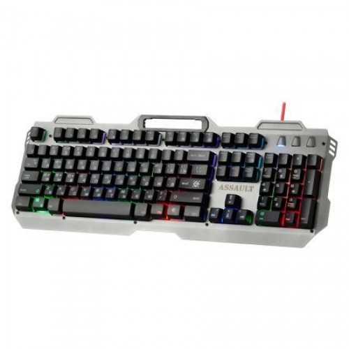 Клавиатура игровая Defender Assault GK-350L с подсветкой, серебристая, USB (45350)
