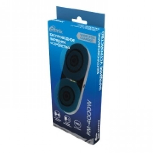 Беспроводное зарядное устройство Qi, 2x9W, для 2-х устройств, черное, Ritmix RM-4000W