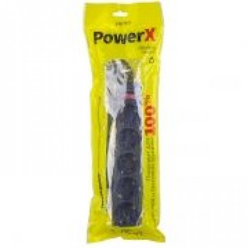 Сетевой фильтр Perfeo POWERX, 1.8 м, 5 розеток, черный (PF_A4714)