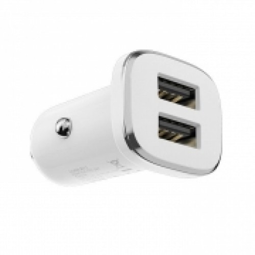 Зарядное автомобильное устройство Borofone BZ12, 2.4A 2xUSB+ кабель Type C, белое