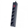 Сетевой фильтр Perfeo POWER+ PF-PP-5/1,8-B, 1.8 м, 5 розеток, черный (PF_A4658)