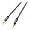 Кабель аудио 3.5 4-pin plug -> 3.5 3-pin plug, 1 м, микрофон, пульт, серый, Hoco UPA04 Tarnish