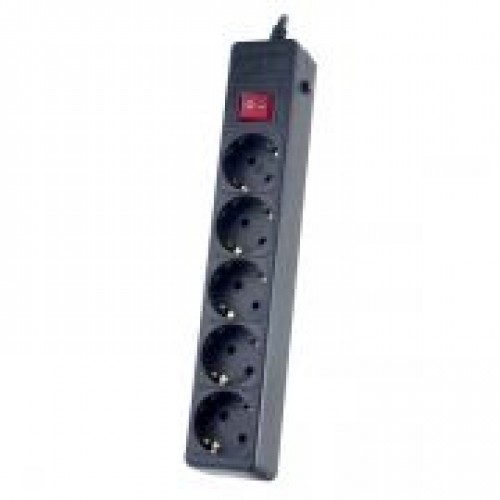 Сетевой фильтр Perfeo POWER+ PF-PP-5/5,0-B, 5 м, 5 розеток, черный (PF_A4662)
