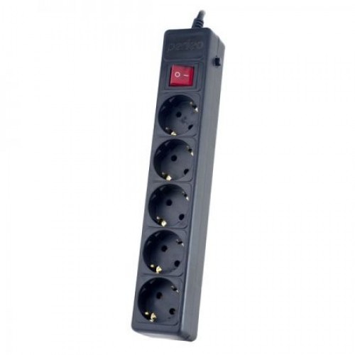 Сетевой фильтр Perfeo POWER+ PF-PP-5/5,0-B, 5 м, 5 розеток, черный (PF_A4662)