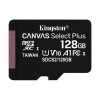 Карта памяти Micro SDXC 128Gb Kingston Class 10 Canvas Select + UHS-I U1 A1, 100 Мб/с
