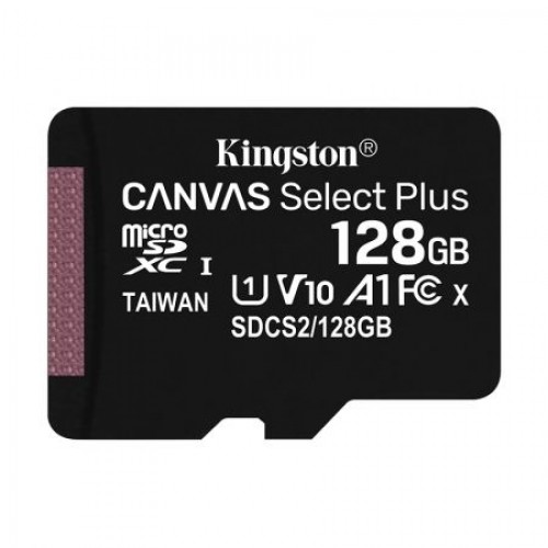 Карта памяти Micro SDXC 128Gb Kingston Class 10 Canvas Select + UHS-I U1 A1, 100 Мб/с