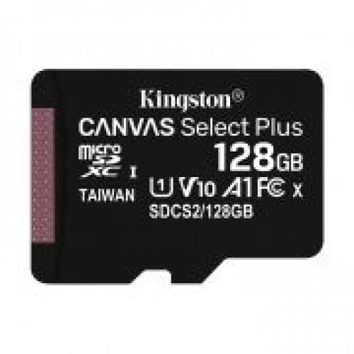 Карта памяти Micro SDXC 128Gb Kingston Class 10 Canvas Select + UHS-I U1 A1, 100 Мб/с