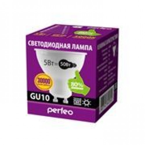 Светодиодная (LED) лампа Perfeo Gu10 05W/3000 CUP (PF-GU10/5W/220V/3K)