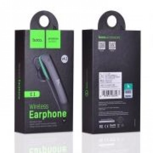 Гарнитура Bluetooth Hoco E1, вставная, моно, черная