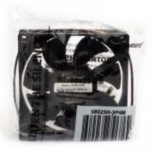 Вентилятор 80 x 80 x 25, 3 pin/4 pin Molex, 12V, гидрод., тихий, кабель 30 см, Gembird (S8025H-3P4M)