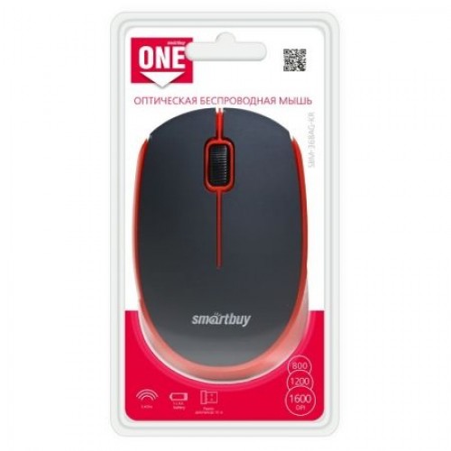 Мышь беспроводная Smartbuy ONE 368 Black/Red USB (SBM-368AG-KR)