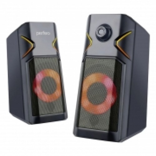 Колонки Perfeo Disco, 6 Вт, RGB-подсветка, питание от USB, черные (PF_B3376)