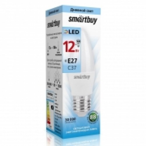 Светодиодная (LED) лампа Smartbuy C37 12W/4000/E27 (SBL-C37-12-40K-E27)