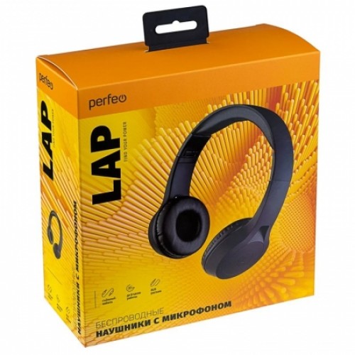 Гарнитура Bluetooth Perfeo LAP, полноразмерная, AUX, черная (PF_C3181)