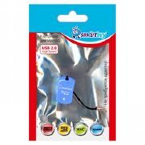 Карт-ридер внешний USB Smartbuy SBR-706-B Blue, microSD/microSDHC