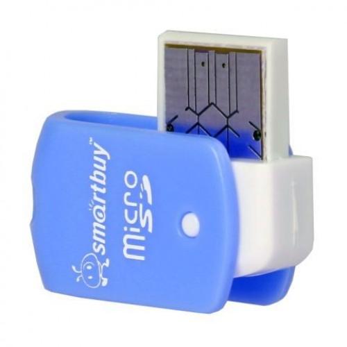Карт-ридер внешний USB Smartbuy SBR-706-B Blue, microSD/microSDHC