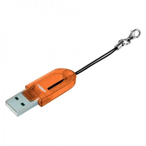 Карт-ридер внешний USB Smartbuy SBR-710-O Orange, microSD