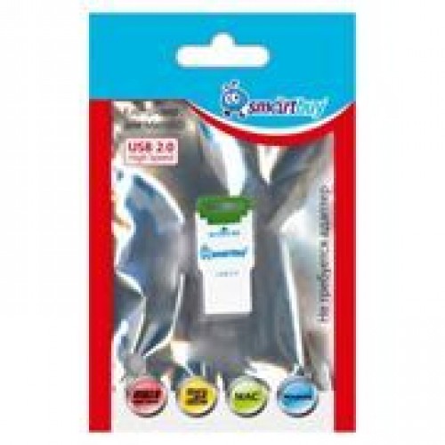 Карт-ридер внешний USB Smartbuy SBR-707-G Green, microSD
