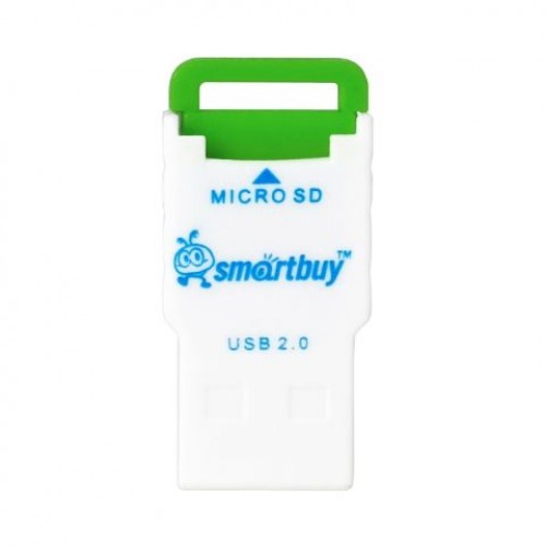 Карт-ридер внешний USB Smartbuy SBR-707-G Green, microSD