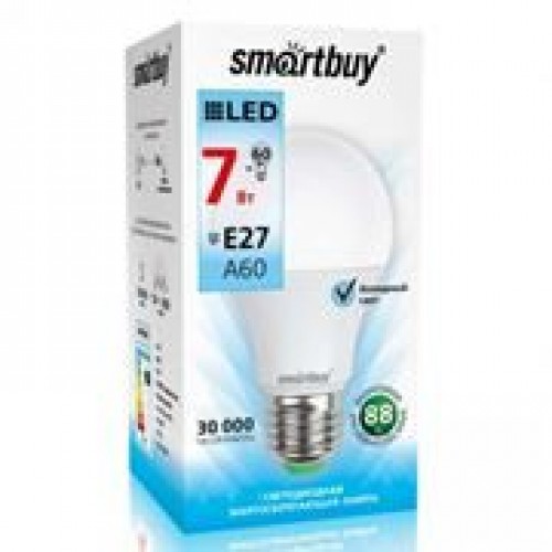 Светодиодная (LED) лампа Smartbuy A60 07W/4000/E27 (SBL-A60-07-40K-E27-N)