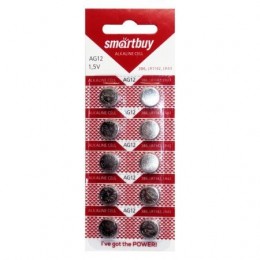 Батарейка Smartbuy AG12 386A/LR43/186 1.5V, 10 шт, блистер (SBBB-AG12-10B)