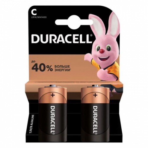Батарейка C Duracell LR14-2BL, 2шт, блистер (MN1400)