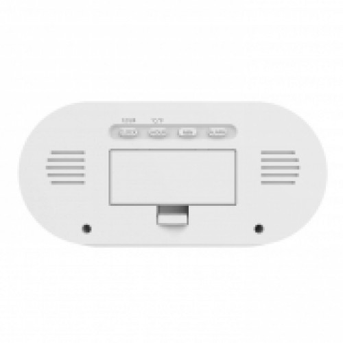 Часы будильник Ritmix CAT-110, температура, дата, подсветка, белые