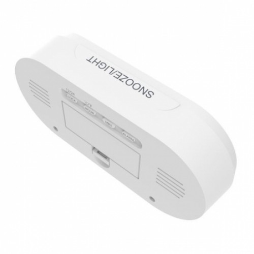 Часы будильник Ritmix CAT-110, температура, дата, подсветка, белые