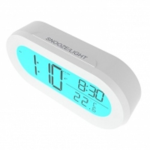 Часы будильник Ritmix CAT-110, температура, дата, подсветка, белые