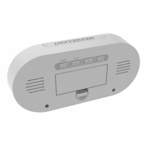 Часы будильник Ritmix CAT-110, температура, дата, подсветка, белые