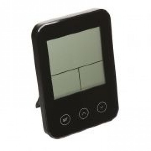 Термогигрометр комнатный Perfeo PF-S681 Touch с часами и будильником, черный (PF_A4861)