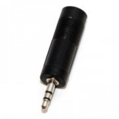 Адаптер 3.5 stereo plug -> 6.3 stereo jack, пластиковый корпус, 5bites (AA-3M6F-03)