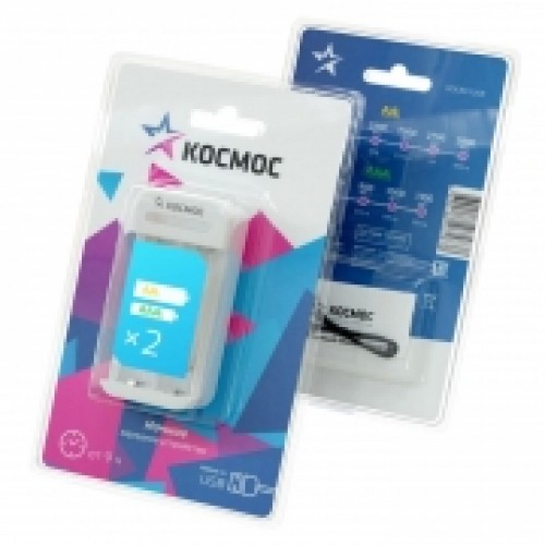 Зарядное устройство Космос KOC801USB, 1-2 AA/AAA, питание от USB
