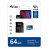 Карта памяти Micro SDXC 64Gb Netac P500 Class 10 UHS-I U1 80 Мб/c + адаптер SD (NT02P500STN-064G-R)