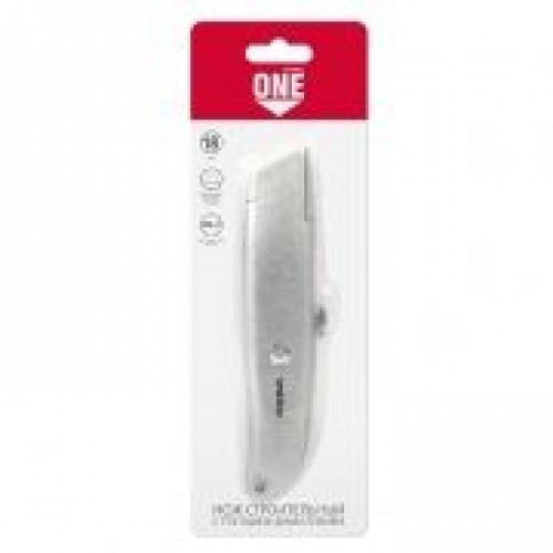 Нож строительный 18 мм, алюминиевый корпус, трапециевидное лезвие, Smartbuy (SBT-KNT-18P1)