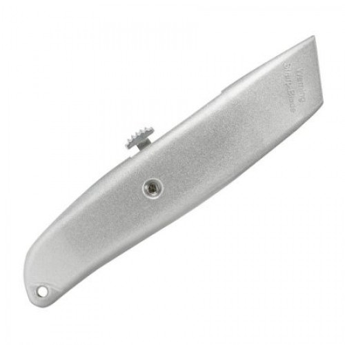 Нож строительный 18 мм, алюминиевый корпус, трапециевидное лезвие, Smartbuy (SBT-KNT-18P1)